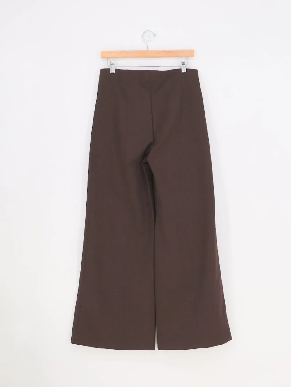 NWT BANANA REPUBLIC Wide-Leg Everywhere Ponte Pull On Pant in Dark Brown Size M - Picture 2 of 9